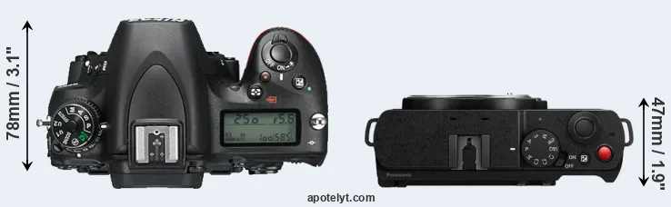 Compare D750 versus S9 top