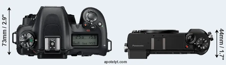 Compare D7500 versus GX85 top