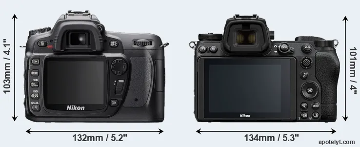 Comparison D80 or Z7 II rear