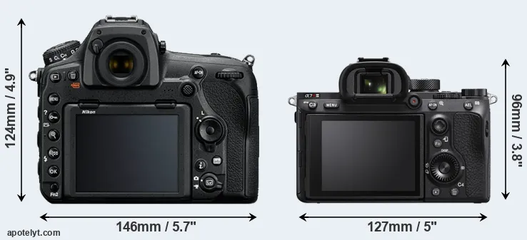 Comparison D850 or A7R IIIA rear