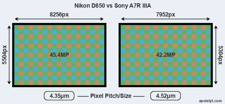 D850 versus A7R IIIA MP