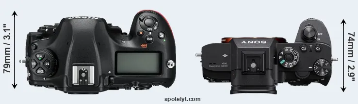 Compare D850 versus A7R IIIA top