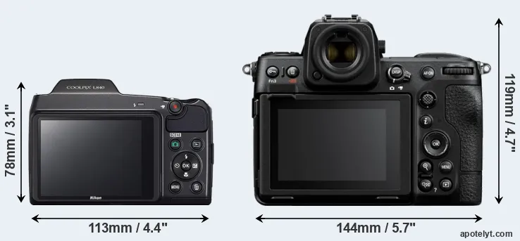 Comparison L840 or Z8 rear