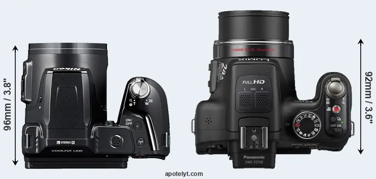 Compare L840 versus FZ150 top