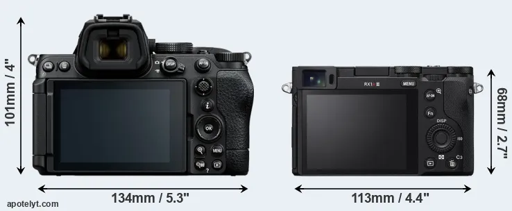 Comparison Z5 II or RX1R III rear
