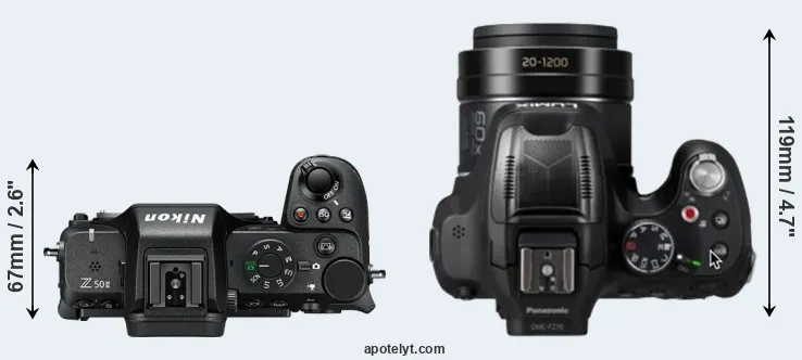 Compare Z50 II versus FZ82D top