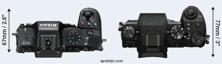 Compare Z50 II versus G7 top