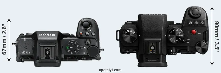 Compare Z50 II versus G9 II top