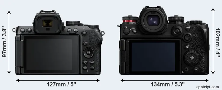 Comparison Z50 II or S1 II rear