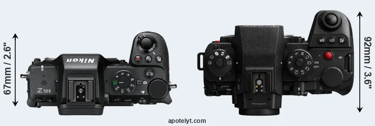 Compare Z50 II versus S1 II top