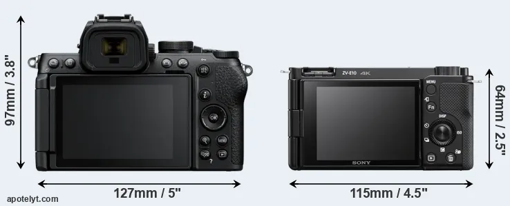 Comparison Z50 II or ZV-E10 rear