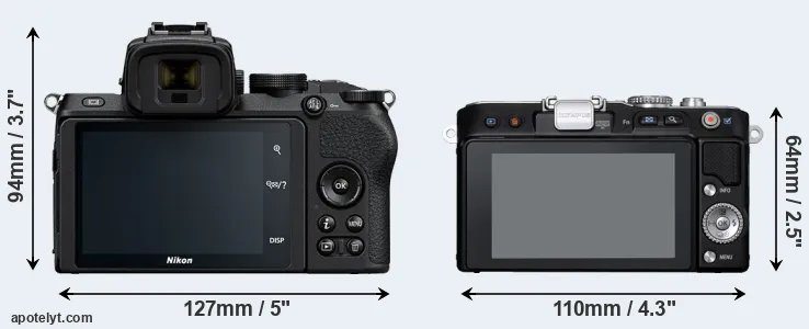 Comparison Z50 or E-PL3 rear