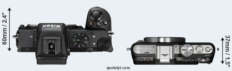Compare Z50 versus E-PL3 top