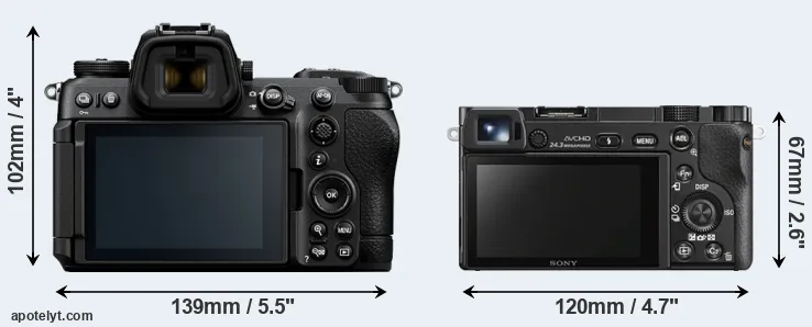 Comparison Z6 III or A6000 rear