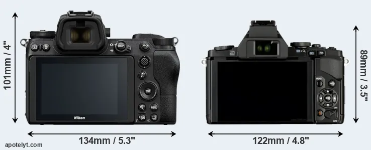 Comparison Z7 or E-M5 rear