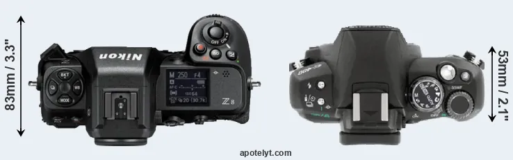 Compare Z8 versus E-400 top