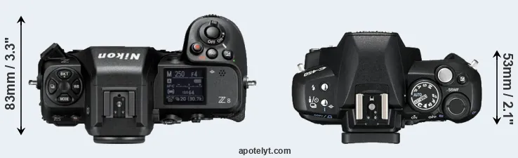 Compare Z8 versus E-450 top