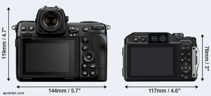 Comparison Z8 or FT7 rear