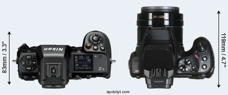 Compare Z8 versus FZ80 top