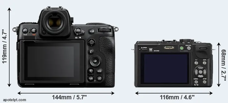 Comparison Z8 or GX1 rear
