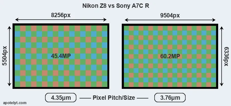 Z8 versus A7C R MP