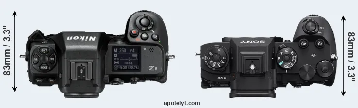 Compare Z8 versus A9 III top