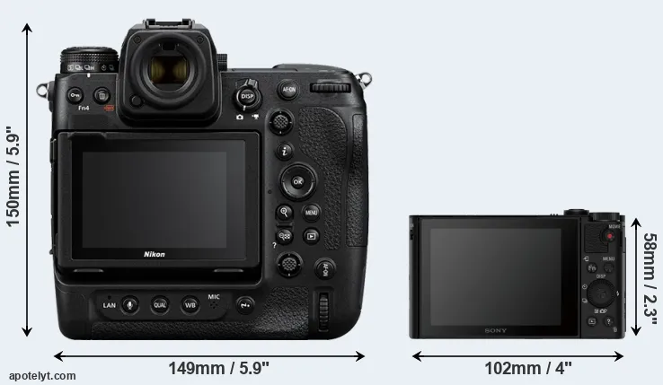 Comparison Z9 or HX90V rear
