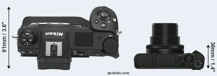 Compare Z9 versus HX90V top