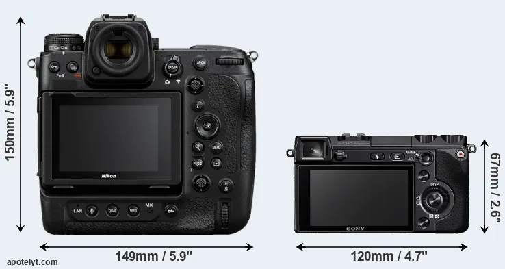 Comparison Z9 or NEX-7 rear
