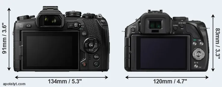 Comparison E-M1 II or G5 rear