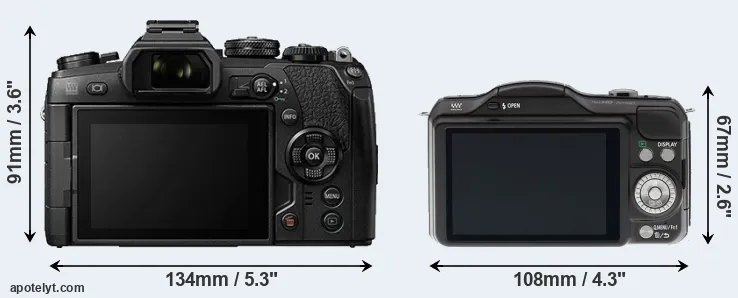 Comparison E-M1 II or GF5 rear