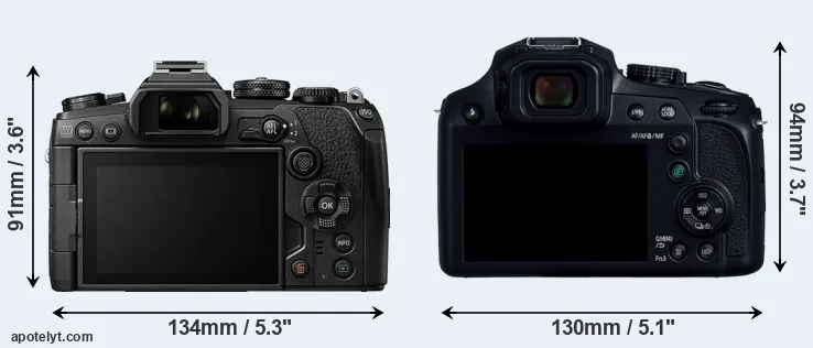 Comparison E-M1 III or FZ82D rear