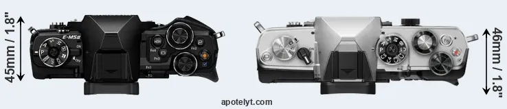Compare E-M5 II versus OM-3 top