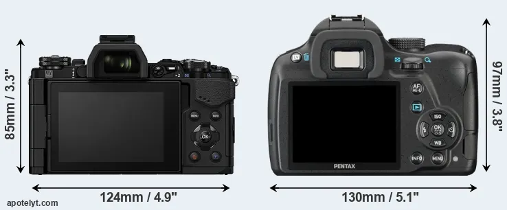 Comparison E-M5 II or K-50 rear