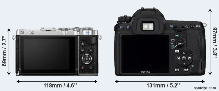 Comparison E-P7 or K-5 rear