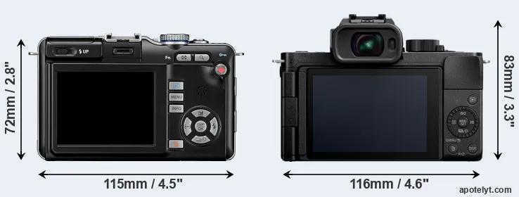 Comparison E-PL1 or G110 rear