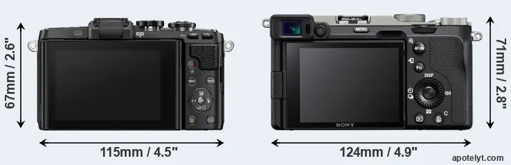 Comparison E-PL7 or A7C rear