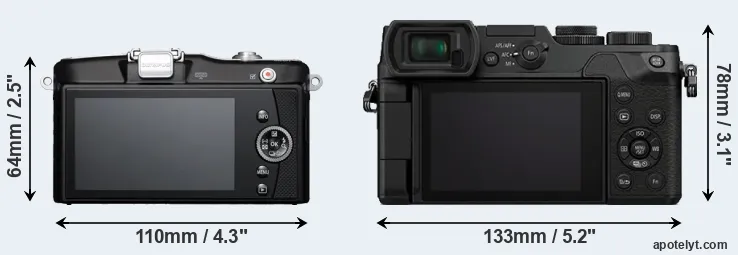 Comparison E-PM1 or GX8 rear