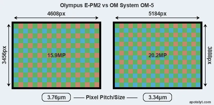 E-PM2 versus OM-5 MP