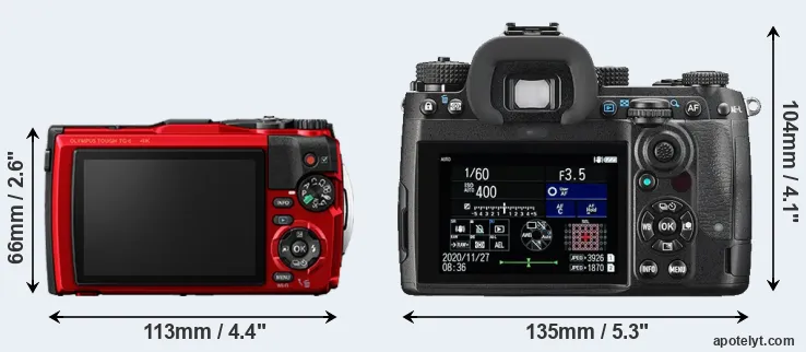 Comparison TG-6 or K-3 III rear