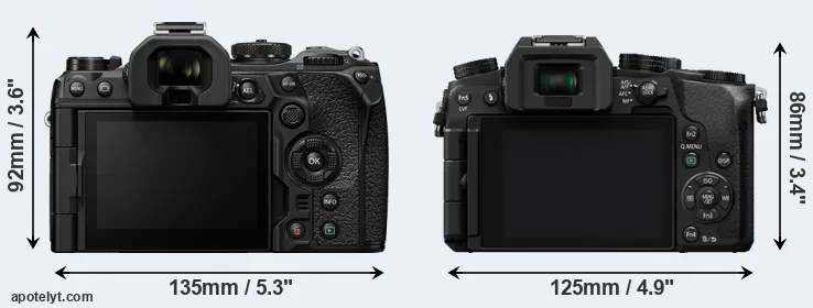 Comparison OM-1 II or G7 rear