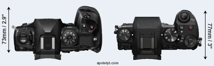 Compare OM-1 II versus G7 top