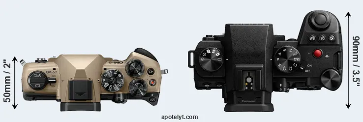 Compare OM-5 II versus G9 II top