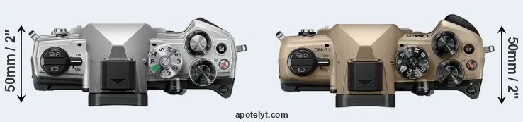 Compare OM-5 versus OM-5 II top