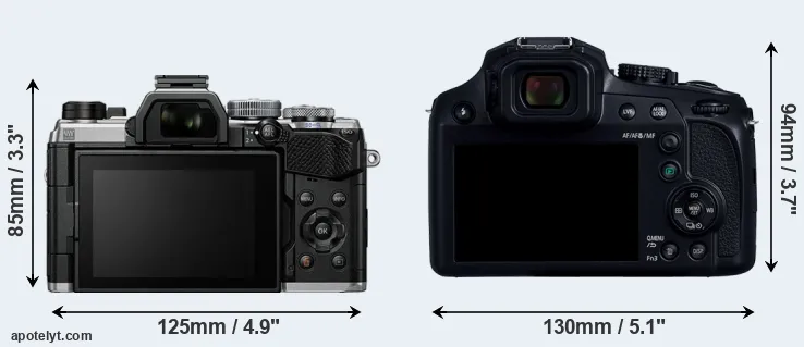 Comparison OM-5 or FZ80D rear