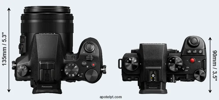 Compare FZ2000 versus S5 II top