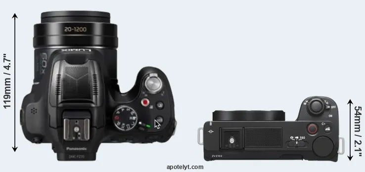 Compare FZ80D versus ZV-E10 II top