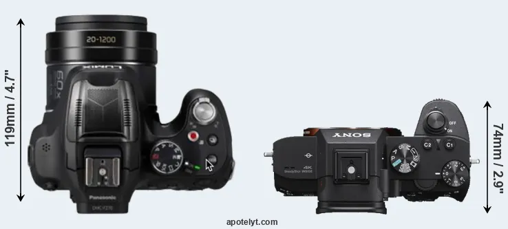 Compare FZ82D versus A7 III top