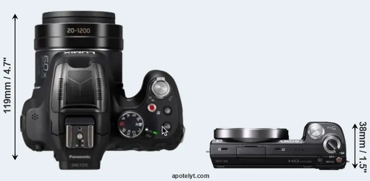 Compare FZ82D versus NEX-5N top