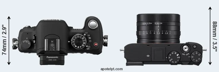 Compare G10 versus RX1R III top
